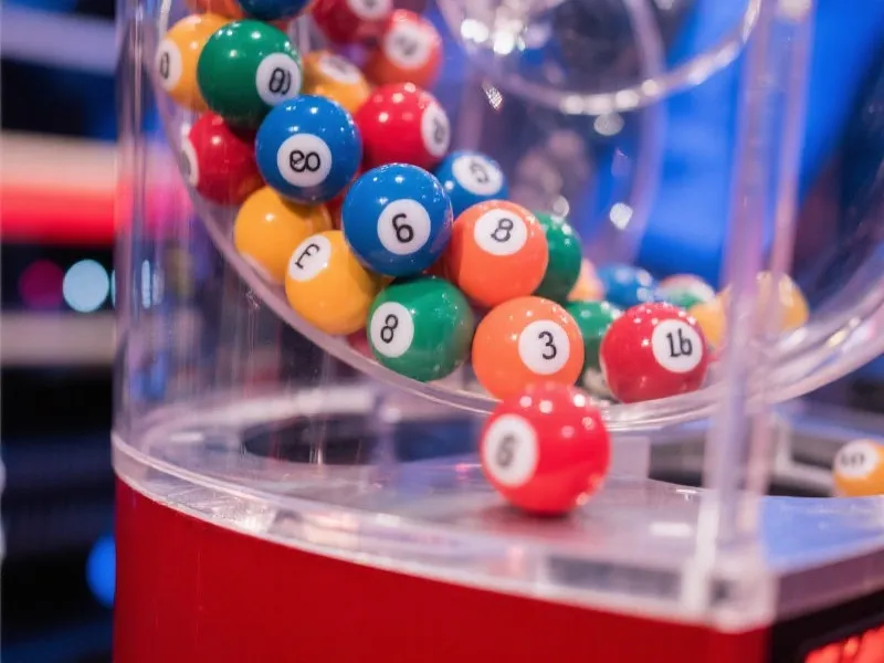 排列5开奖机器特写